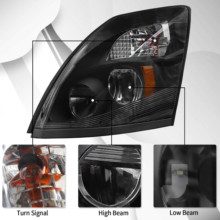 Volvo VNL LED Headlight Assembly (2004-2018)