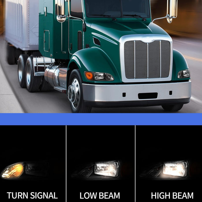 Aftermarket Headlight Assembly Compatible with Peterbilt® 386