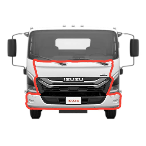 Isuzu NPR/NRR/NQR Aftermarket Body Parts Kit (2025) – Grille, Bumper, Panels Set