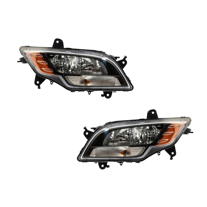 International MV Black Housing Headlight Assembly 4121489C92 - front view