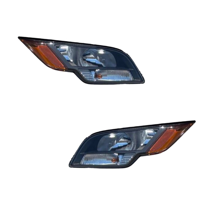 International MV Black Housing Headlight Assembly - front view