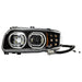 Aftermarket LED Headlight Black Housing Compatible with Peterbilt 388/389/367/567 P54-6166-110R - side angle view
