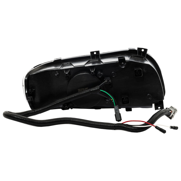 Aftermarket LED Headlight Black Housing Compatible with Peterbilt 388/389/367/567 P54-6166-110R - alternate angle