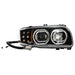 Aftermarket LED Headlight Black Housing Compatible with Peterbilt 388/389/367/567 P54-6166-110R - installed view