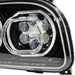Aftermarket LED Headlight Black Housing Compatible with Peterbilt 388/389/367/567 P54-6166-110R - rear view