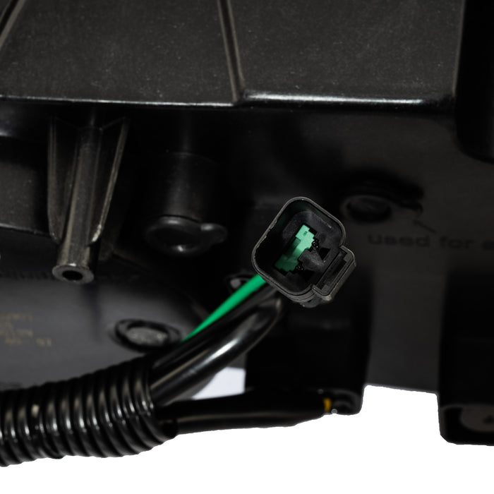 Aftermarket LED Headlight Black Housing Compatible with Peterbilt 388/389/367/567 P54-6166-110R - comparison view