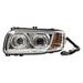 Aftermarket LED Chrome Headlight Compatible with Peterbilt 388/389/367/567 P54-6166-11R - side angle view