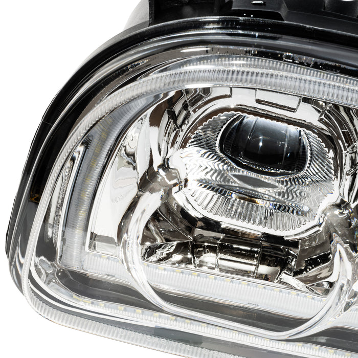 Aftermarket LED Chrome Headlight Compatible with Peterbilt 388/389/367/567 P54-6166-11R - close-up detail