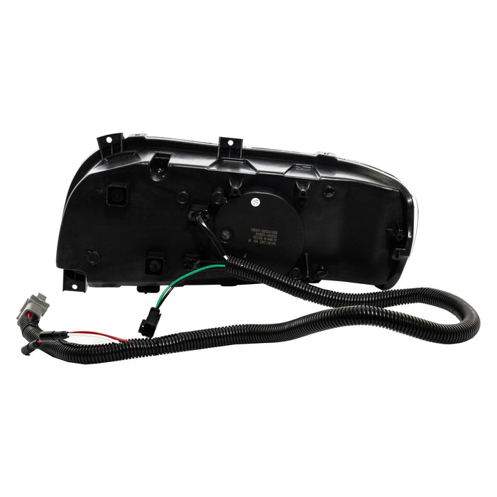 Aftermarket LED Chrome Headlight Compatible with Peterbilt 388/389/367/567 P54-6166-11R - comparison view