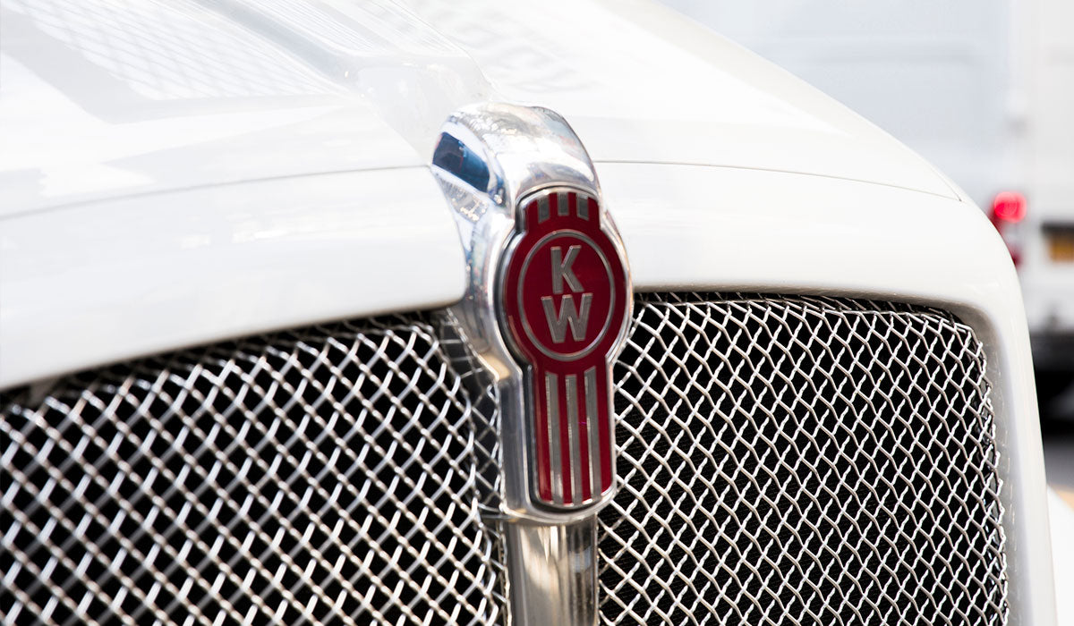 Front Grille Logo for Kenworth - side angle view