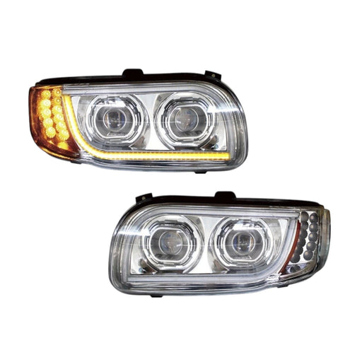 Aftermarket LED Chrome Headlight Compatible with Peterbilt® 388/389/367/567