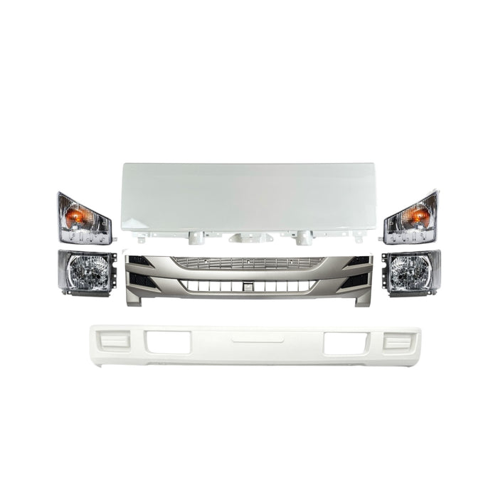 Isuzu NPR/NRR/NQR Aftermarket Body Parts Kit (2008-2022) – Grille, Headlights, Bumper Set