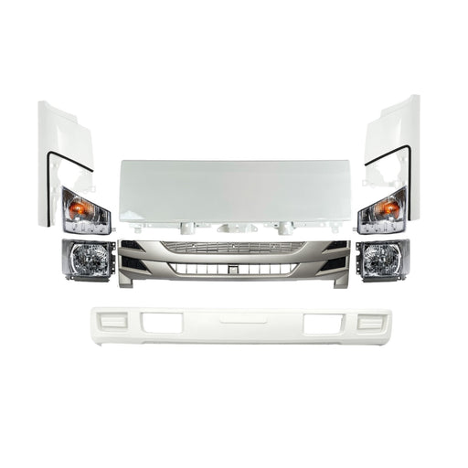 Isuzu NPR/NRR/NQR Aftermarket Body Parts Kit (2008-2022) – Grille, Headlights, Bumper Set