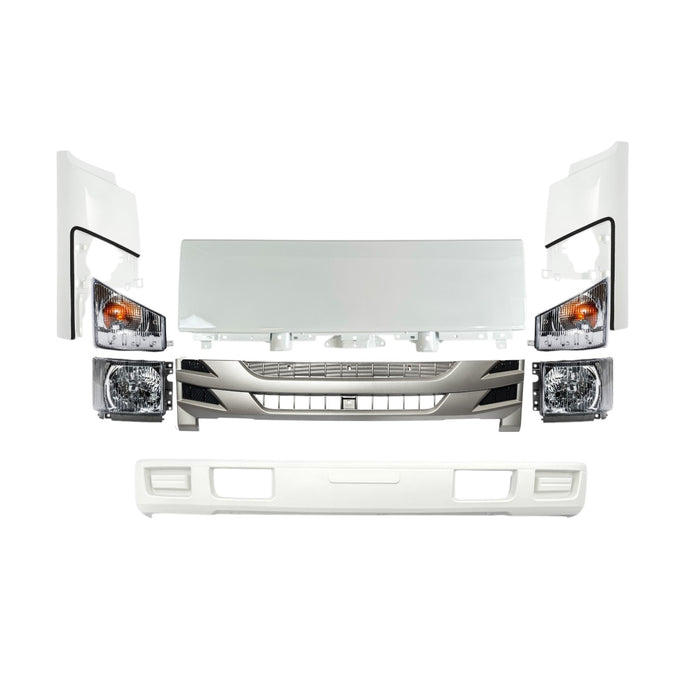 Isuzu NPR/NRR/NQR Aftermarket Body Parts Kit (2008-2022) – Grille, Headlights, Bumper Set