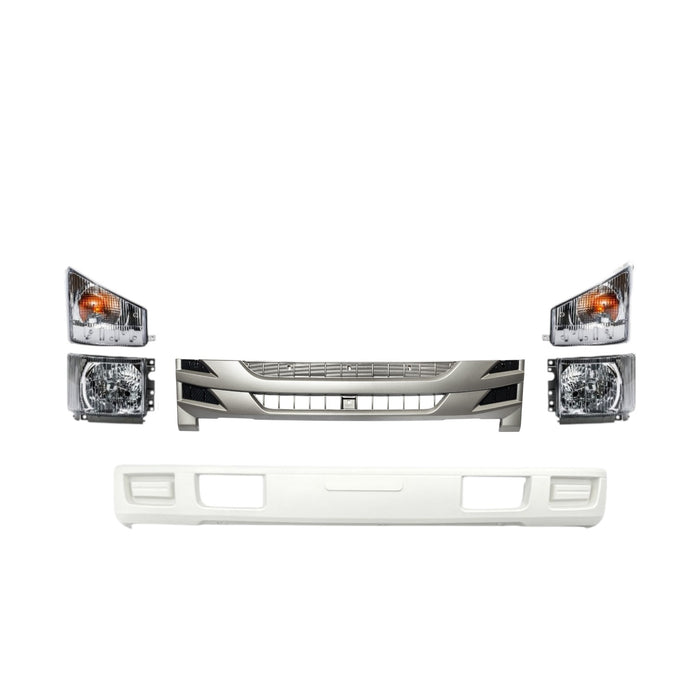 Isuzu NPR/NRR/NQR Aftermarket Body Parts Kit (2008-2022) – Grille, Headlights, Bumper Set