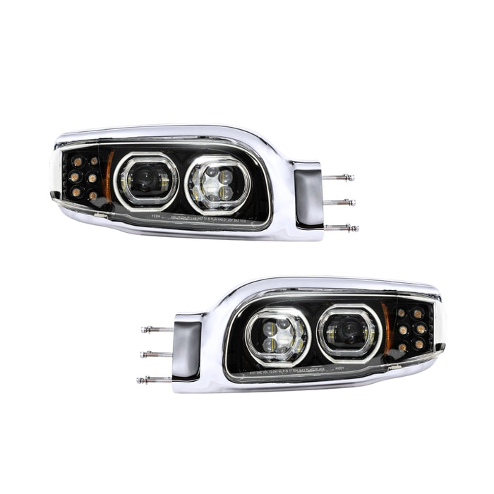 Aftermarket LED Black Headlight Bundle Compatible with Peterbilt® 388/389/367/567/589 P54-6166-110R (Copy)