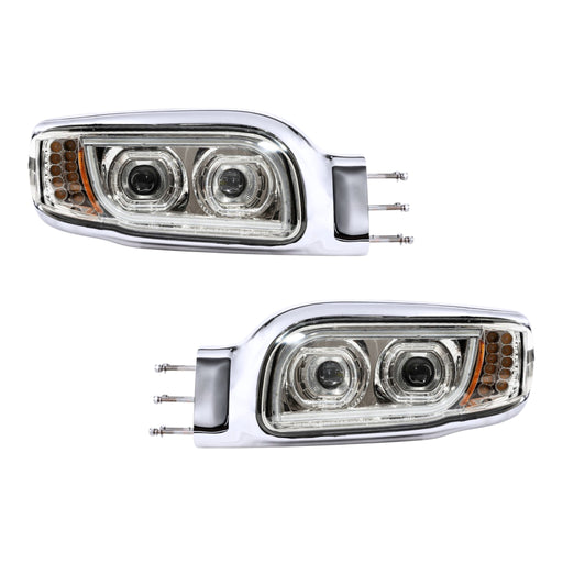 Aftermarket LED Chrome Headlight Bundle Compatible with Peterbilt® 388/389/367/567/589 P54-6166-11R (Copy)