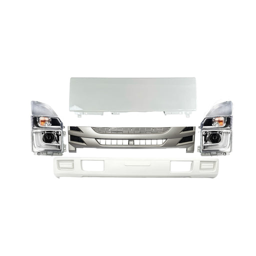 Isuzu NPR/NRR/NQR Aftermarket Body Parts Kit (2023-2024) – Grille, Bumper, Headlights, Turn Signals Set